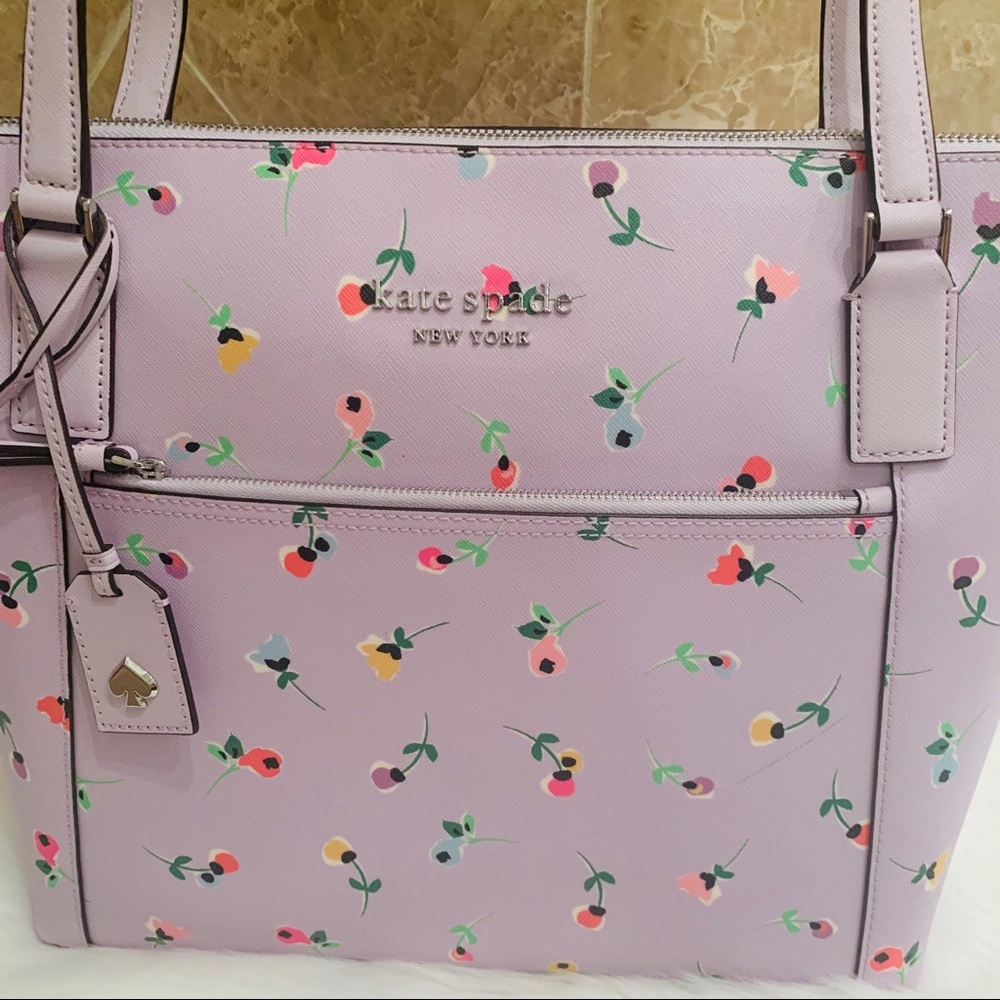 Pocket tote WKRU6433 Cameron wildflower Kate Spade - Picture 2 of 7